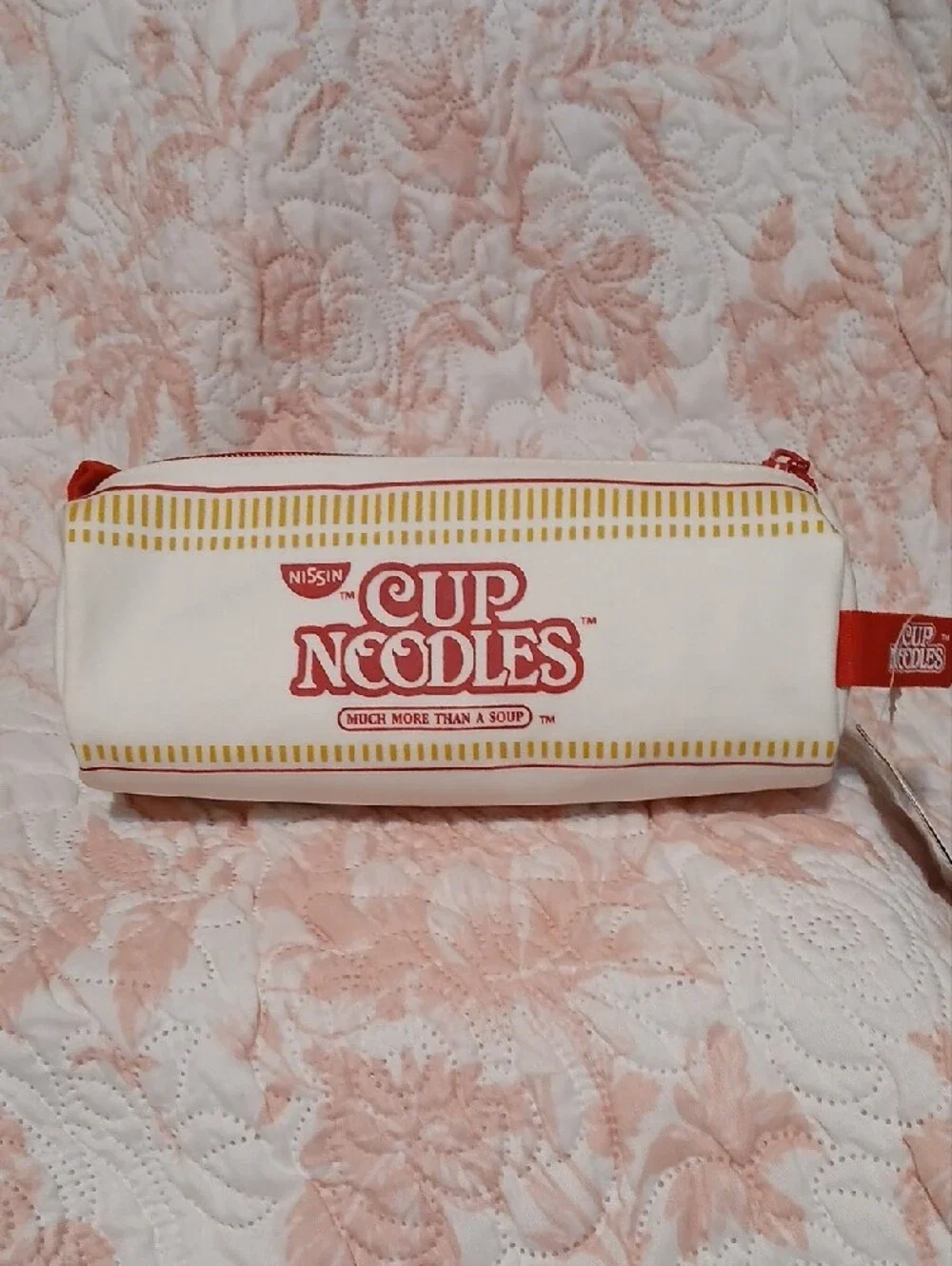 Cup Noodles Red & White Zip Cosmetic Pouch